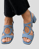 Cut-Out Block Heel Slingback Sandals