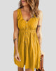 Sleeveless V-Neck Button-Front Mini Dress