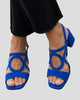 Cut-Out Block Heel Slingback Sandals