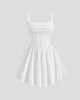 Ruched Corset Skater Mini Dress