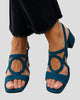 Cut-Out Block Heel Slingback Sandals