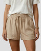 Drawstring Waist Patch-Pocket Shorts