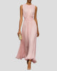 Sleeveless Round-Neck Ruched Waist Maxi Sundress