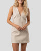 Sleeveless V-Neck Mini Dress