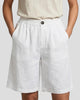 Pleated High-Waisted Bermuda Shorts