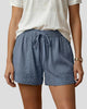 Drawstring Waist Patch-Pocket Shorts