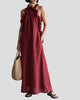 Halter Ruffle Maxi Sundress