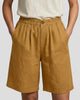 Pleated High-Waisted Bermuda Shorts