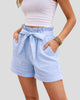 Paperbag Waist Tie-Front Cuffed Shorts