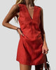 Sleeveless V-Neck Mini Dress