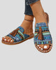 Tassel Open-Toe Flat Slide Sandals