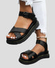 Platform Criss-Cross Ankle Strap Sandals