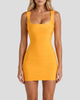 Square Neck Bandage Mini Dress