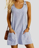 Sleeveless Scoop-Neck A-Line Pocket Mini Dress