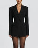 Long-Sleeve Double-Breasted Blazer Mini Dress