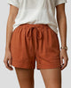Drawstring Waist Patch-Pocket Shorts