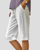 Knee-Length Wide-Leg Relaxed Shorts