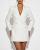 Long-Sleeve Double-Breasted Blazer Mini Dress