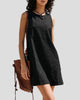 Sleeveless Round Neck Open-Back Mini Dress