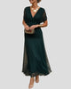 Elegant Off-Shoulder Twist-Front Ruched Maxi Dress