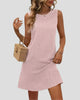 Sleeveless Round Neck Textured Mini Dress