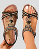 Bohemian Beaded Slingback Sandals