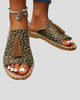 Tassel Open-Toe Flat Slide Sandals