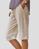 Knee-Length Wide-Leg Relaxed Shorts