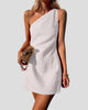 One-Shoulder Sleeveless Mini Dress
