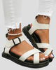 Platform Criss-Cross Ankle Strap Sandals