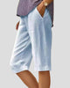 Knee-Length Wide-Leg Relaxed Shorts