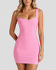 Square Neck Bandage Mini Dress