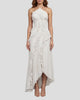 Elegant Halter-Neck Pleated Ruffle Maxi Dress