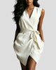 V-Neck Sleeveless Wrap Mini Dress