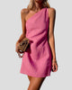 One-Shoulder Sleeveless Mini Dress