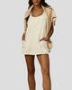 Sleeveless Racerback Mini Dress with Pockets