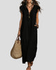 Ruffle V-Neck Maxi Sundress with Pockets