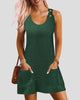 Sleeveless Scoop-Neck A-Line Pocket Mini Dress