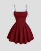 Ruched Corset Skater Mini Dress