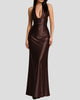 Halter Plunge Maxi Dress