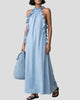 Halter Ruffle Maxi Sundress