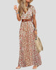 Floral Print V-Neck Maxi Dress
