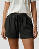 Drawstring Waist Patch-Pocket Shorts