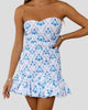 Sweetheart Strapless Printed Mini Dress