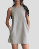 Sleeveless Round Neck Open-Back Mini Dress