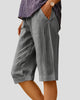 Knee-Length Wide-Leg Relaxed Shorts