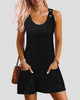 Sleeveless Scoop-Neck A-Line Pocket Mini Dress