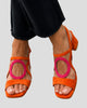 Cut-Out Block Heel Slingback Sandals