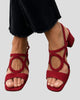 Cut-Out Block Heel Slingback Sandals