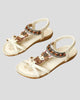 Bohemian Beaded Slingback Sandals